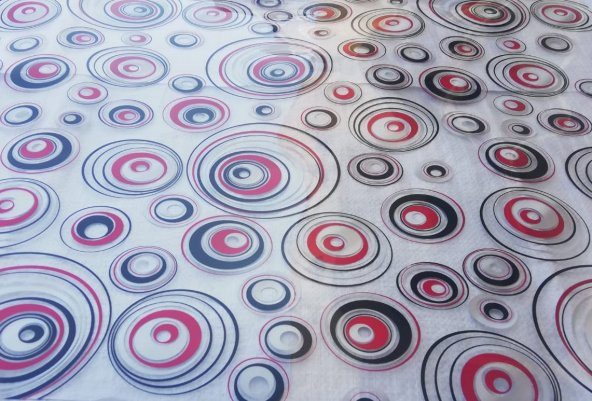 ŞEFFAF DESENLİ 80cm x 180cm MASA ÖRTÜSÜ 1.7mm KALIN PVC KAYMAZ MASA ÖRTÜSÜ - 2