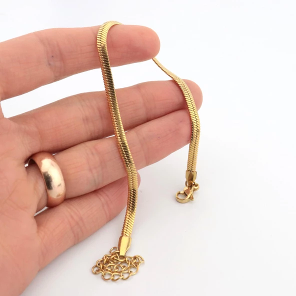 Pigado Paslanmaz Çelik Yılan Derisi Zincir Bileklik - 3