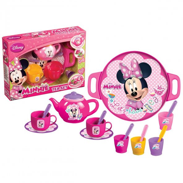 Minnie Mouse Tepsili Çay Seti Mini Fare Evcilik Oyuncakları