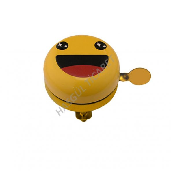 Hsgl Bisiklet Sarı Yüksek Sesli Metal Emoji D Gülen Yüz Zil Bisiklet Aksesuar İkaz Zil - 3