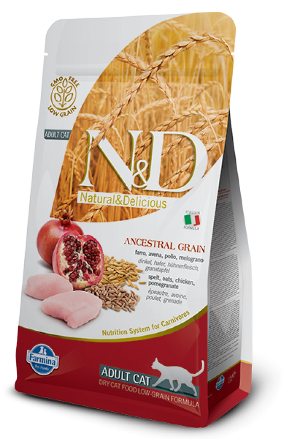 ND Düşük Tahıllı Tavuklu Narlı Yetişkin Kedi Maması 5 Kg - 2