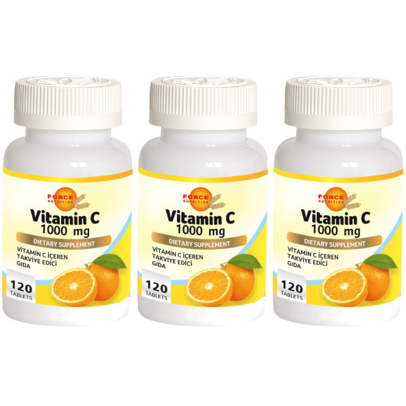 Force Nutrition Vitamin C 1000 Mg 3X120 Tablet