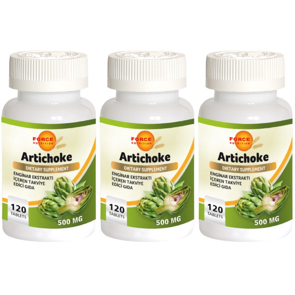 Force Nutrition Artichoke Enginar Ekstraktı 500 MG 3x120 Tablet