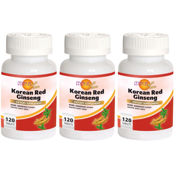 Meka Nutrition Korean Red Ginseng 500 Mg 3X120 Tablet