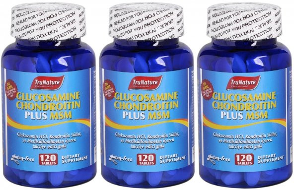 Trunature Glucosamine Chondroitin Plus Msm 3x120 Tablet