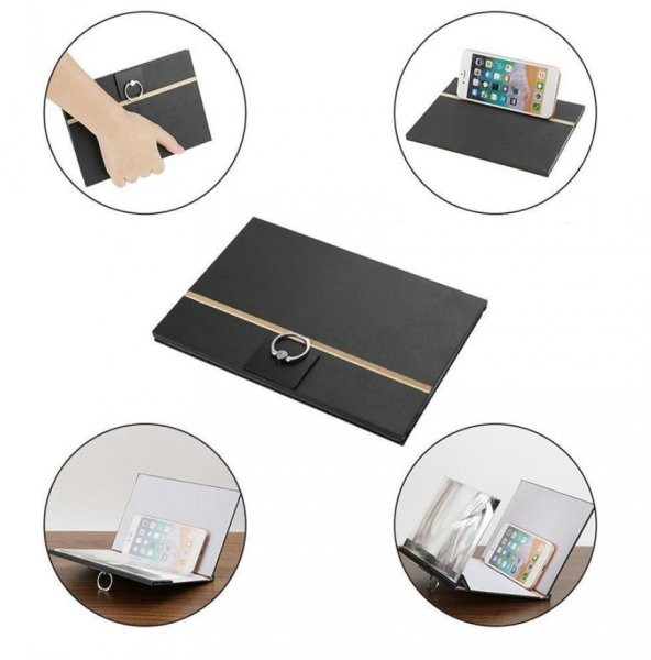 Ahşap Telefon Büyüteci Cep Telefonu Ekran Büyütücü - 3