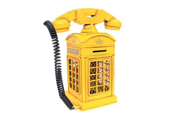 Dekoratif Metal Ahizeli Telefon Kumbara Biblo Hediyelik - 2
