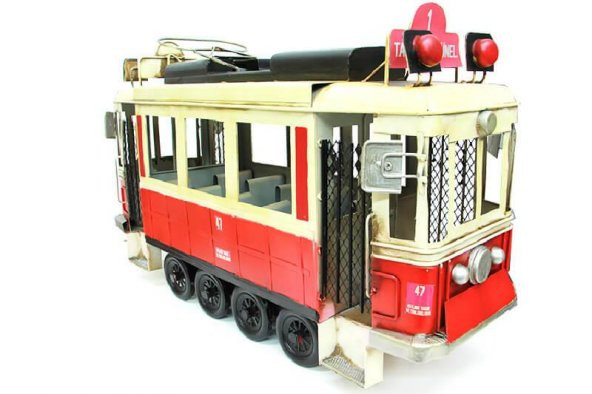 Metal Taksim Tramvay Büyük Biblo Dekoratif Hediyelik - 2
