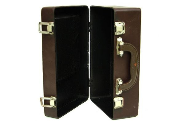 Dekoratif Metal Televizyon Bavul Vintage Biblo Hediyelik - 3