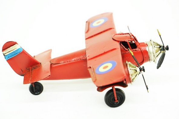 Dekoratif Metal Uçak Vintage Biblo Dekoratif Ev Ofis Hediyelik - 4