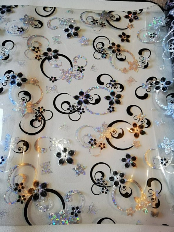 ŞEFFAF MASA ÖRTÜSÜ 1,7 mm 80 cm x 200 cm Kalın DESENLİ Pvc Kaymaz Masa Örtüsü Koruyucu EKLİ ÇİÇEK ürün görseli