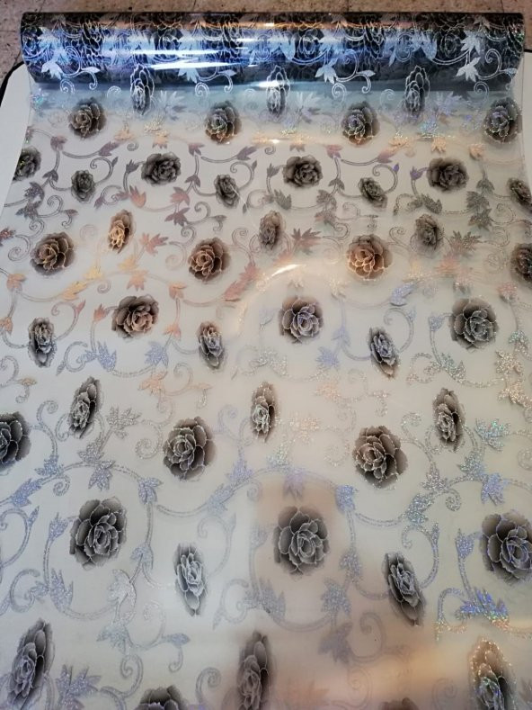 ŞEFFAF MASA ÖRTÜSÜ 1,7 mm 80 cm x 200 cm Kalın DESENLİ Pvc Kaymaz Masa Örtüsü Koruyucu 80 CM X 200 CM - 2