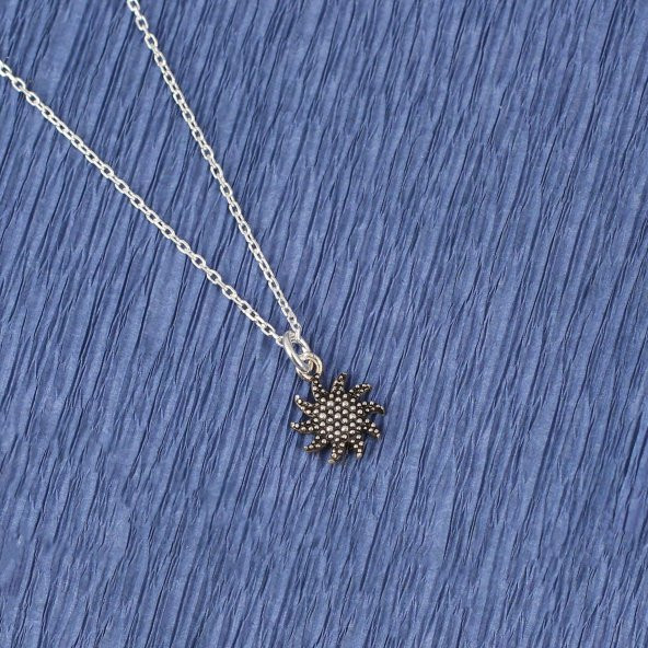 925 Ayar Gümüş Güneş Kolye, Minik ürün görseli