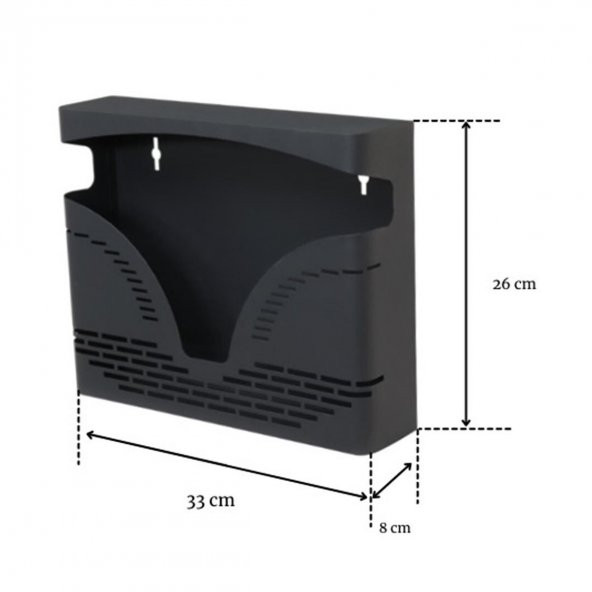 Akşan Metal Apartman Gazetelik Dergilik İlan Posta Kutusu Antrasit - 2