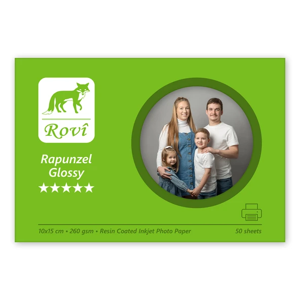 Rovi Rapunzel Parlak Fotoğraf Kağıdı 260gsm 50yp 10x15