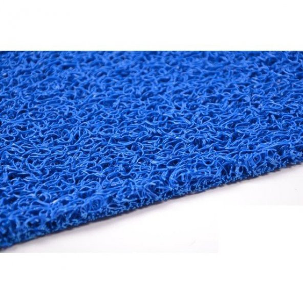 COLOURMAT Kaydırmaz Kaymaz Yolluk Karmaşık Halı Kıvırcık Paspas 1m X 5m (MAVİ)
