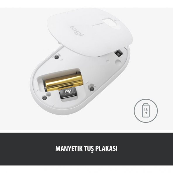 Logitech M350 Pebble Sessiz Kablosuz Kompakt Mouse Siyah - 7