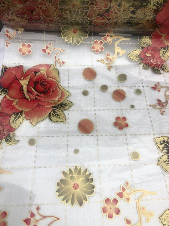 ŞEFAF DESENLİ Masa Örtüsü 70cm X 150cm 1.8mm Pvc Masa Örtüsü Desenli Koruyuc - 2