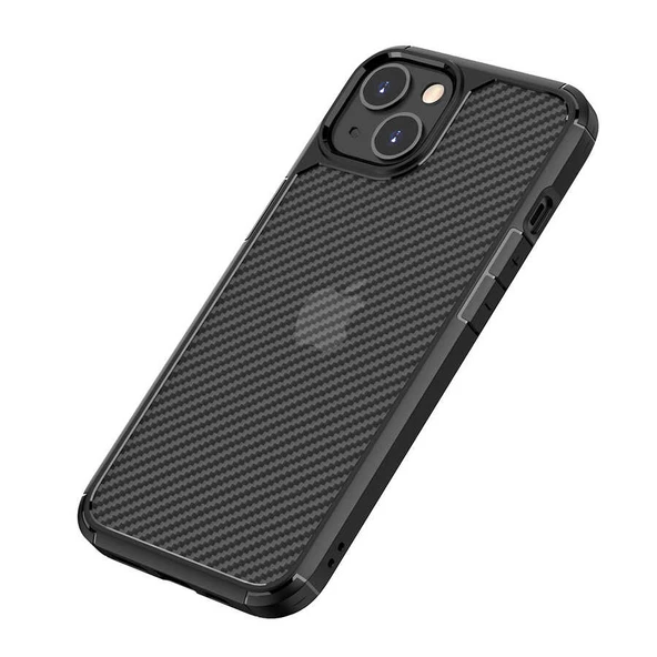 Apple iPhone 13 Kılıf Zore İnoks Fiber Yüzey Tasarım Kılıf - Resim 4