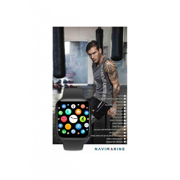 Navimarine 6 Akıllı Saat 2 Yıl Türkiye Garantili-Siyah Renk - 2