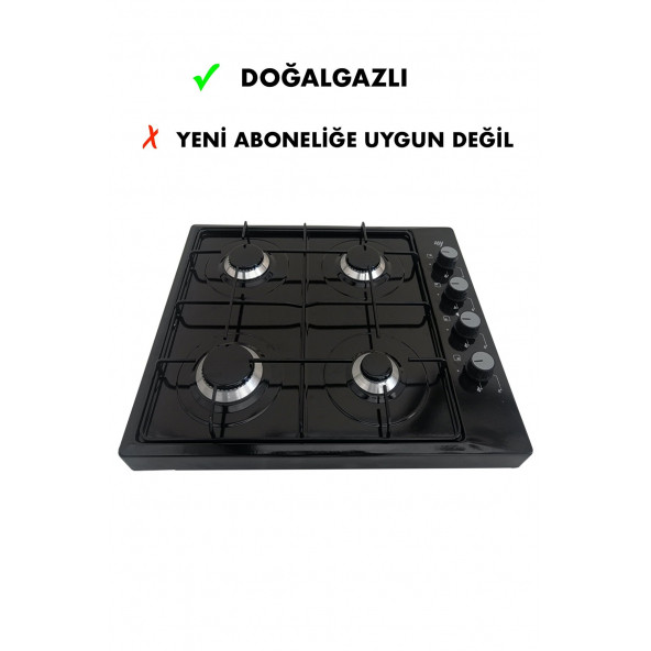 Uğur 4 Gözlü Set Üstü Doğalgazlı Ocak Emaye