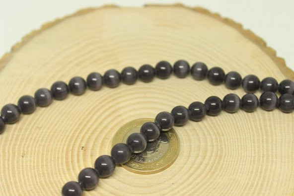 Kedi Gözü Taşı 8mm/5 adet (24160-1) ürün görseli 1