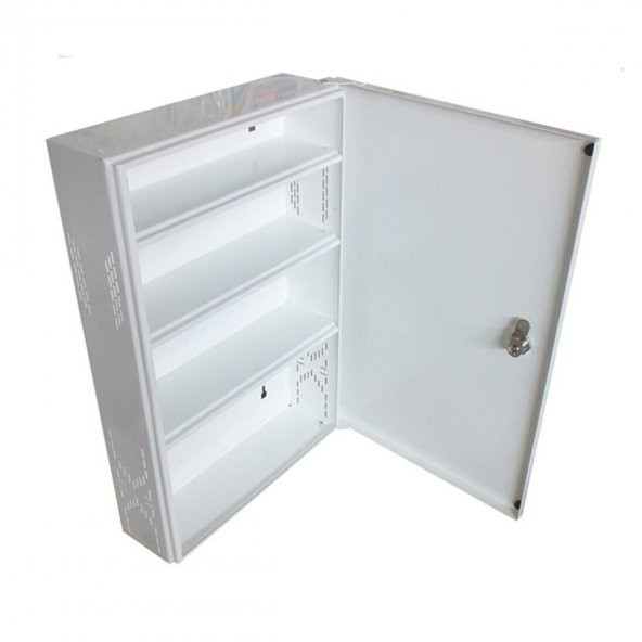 Akşan Metal Kilitli Kapaklı İlk Yardım Ecza Dolabı Beyaz Kod : 416 - 2