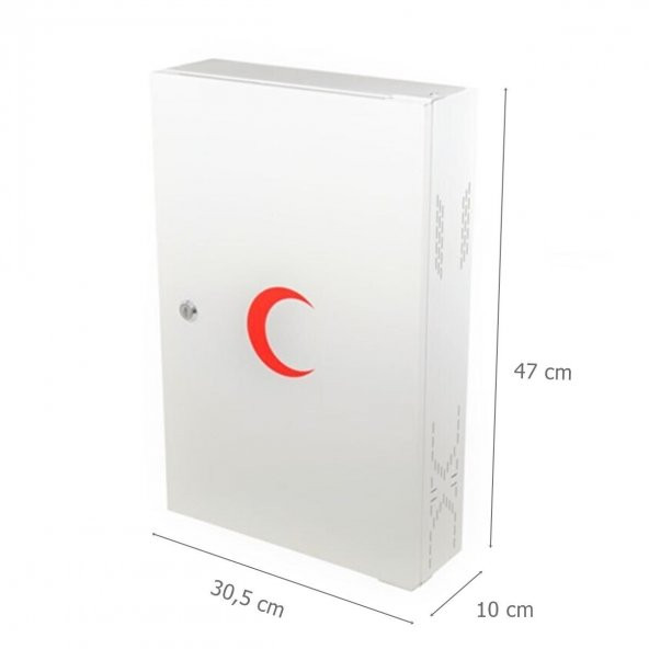 Akşan Metal Kilitli Kapaklı İlk Yardım Ecza Dolabı Beyaz Kod : 416 - 3