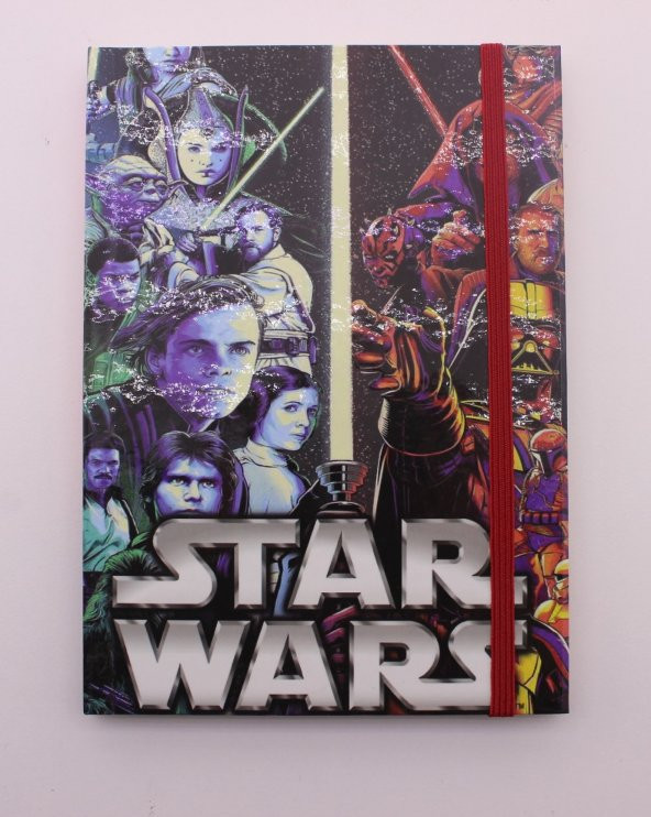 Lastikli Çizgisiz Sert Kapak Star Wars Defter - 4