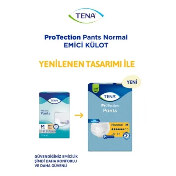 TENA PANTS NORMAL EMİCİ KÜLOT MEDIUM 30LU ürün görseli 1