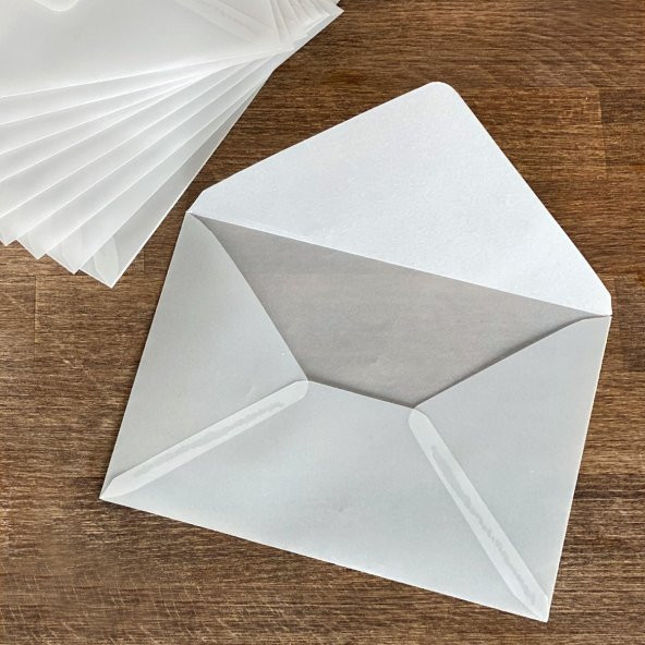 Beyaz transparan zarf, 13x18 cm  10 adet - 3