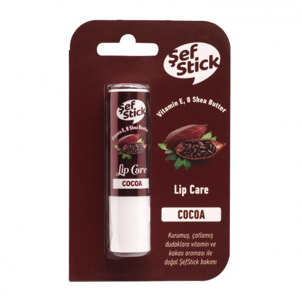 ŞEF STICK LİP CARE CACAO