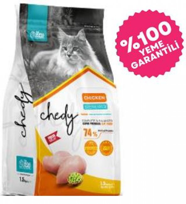 Chedy Super Premıum Kısırlaştırılmış Tavuklu Yetişkin Kedi Maması 10 Kg