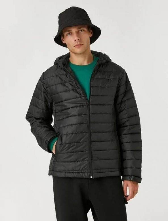 Koton Erkek Kapşonlu Şişme Mont - 3