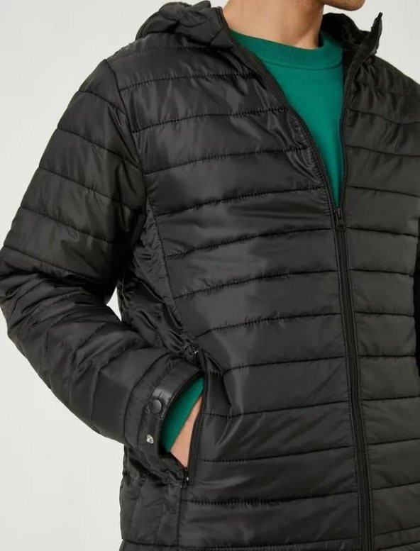 Koton Erkek Kapşonlu Şişme Mont - 5