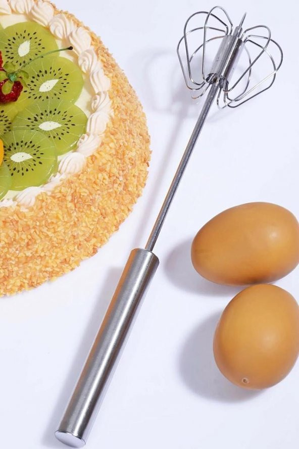 Telvesse Yumurta Çırpma Aparatı Basmalı Çırpıcı El Mikseri 30 cm - 4