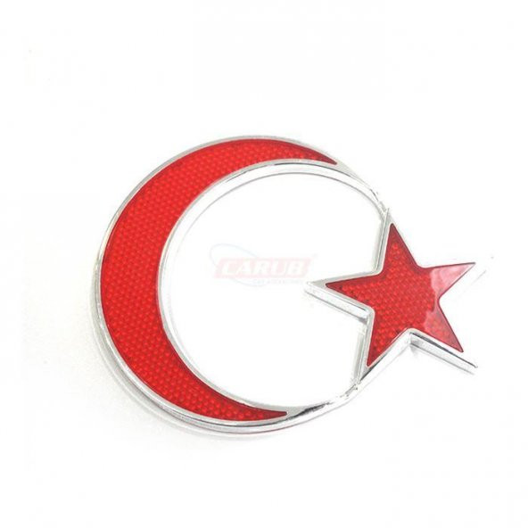 Arma Reflektör Ay Yıldız Kırmızı  10 cm - 2