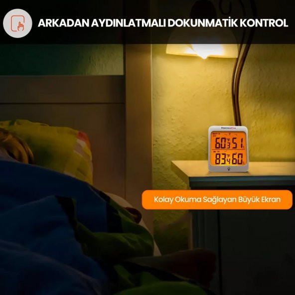 ThermoPro TP63C İç ve Dış Mekan (Sensörlü) Dijital Sıcaklık ve Nem Ölçer - Resim 3