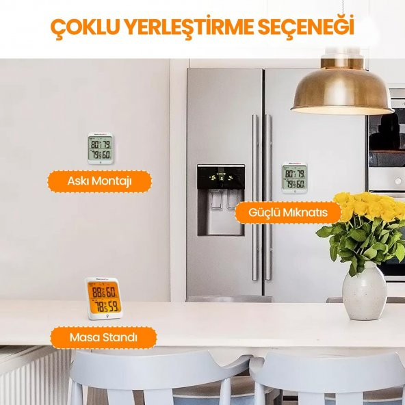 ThermoPro TP63C İç ve Dış Mekan (Sensörlü) Dijital Sıcaklık ve Nem Ölçer - Resim 6