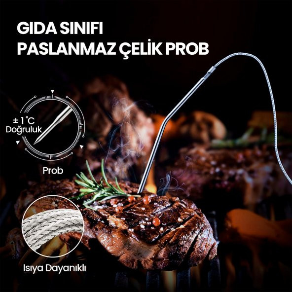 ThermoPro TP06B Çelik Proplu Dijital Profesyonel Gıda Pişirme Termometresi - 2