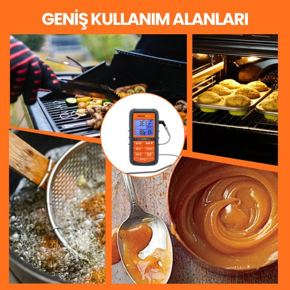 ThermoPro TP06B Çelik Proplu Dijital Profesyonel Gıda Pişirme Termometresi - 7