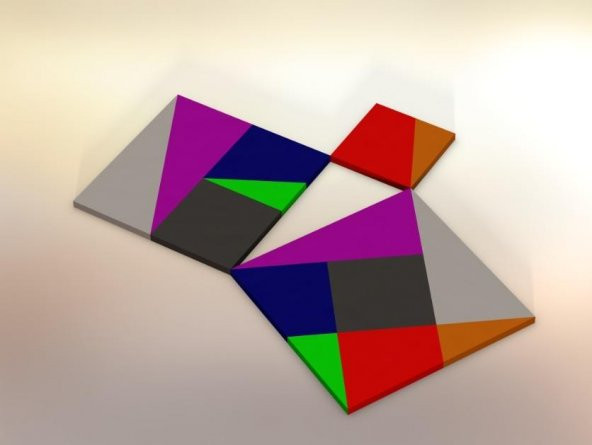 Tangram Kullanarak Pisagor Teoreminin Kanıtı Plastik Aparat