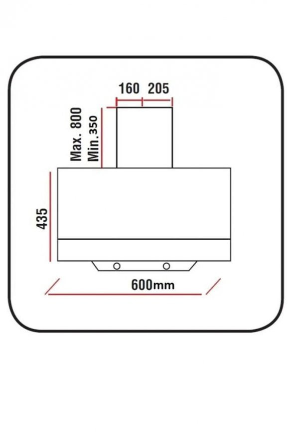 Elenberg Elb-17W 60 Cm Beyaz Cam Ankastre Davlumbaz - 3