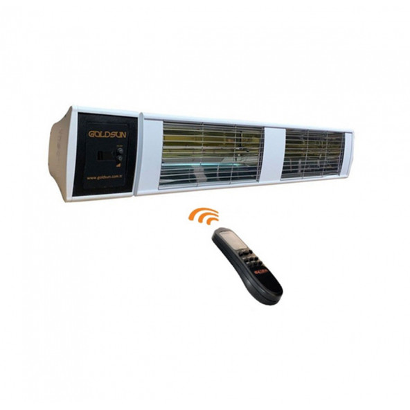 Goldsun Supra Plus 4000W GSS40P Kumandalı Kademe Ayarlı Su Geçirmez Açık Alan Elektrikli Infrared Isıtıcı - 1