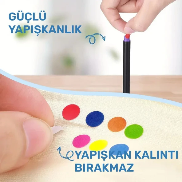 Tanex Mıx Color Ofis Etiketi 8mm 5-Renk (750 nokta Etiket) - Resim 3