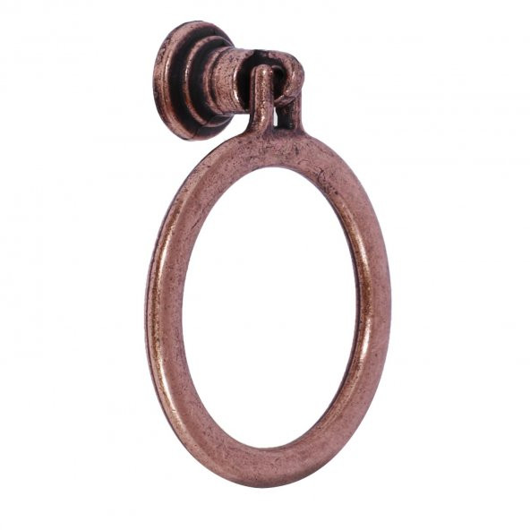 Dolap Çekmece Kulpu Kulbu Antik Bakır Metal Halka Kulp (4 ADET) - 4