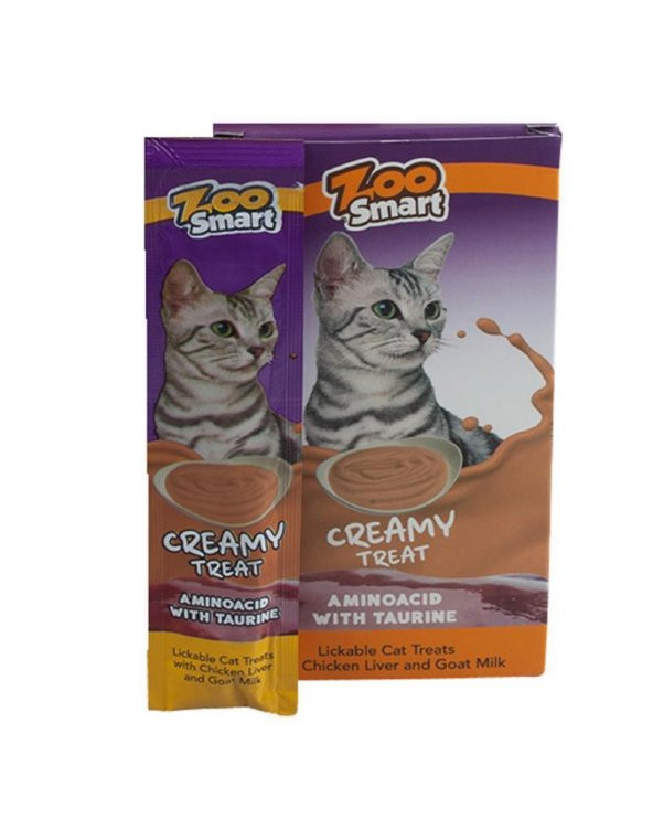 Zoo Smart Tavuk Ciğerli Keçi Sütlü Kedi Ödül Mama 4x15gr