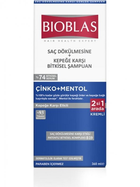 Bioblas Kepeğe Karşı Bitkisel Şampuan 360 ml 2 si 1 Arada