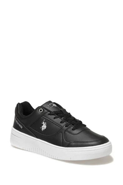 U.S Polo Assn. Lee Wmn 2PR 101163736 Unisex Sneaker Ayakkabı Siyah Beyaz 36-40