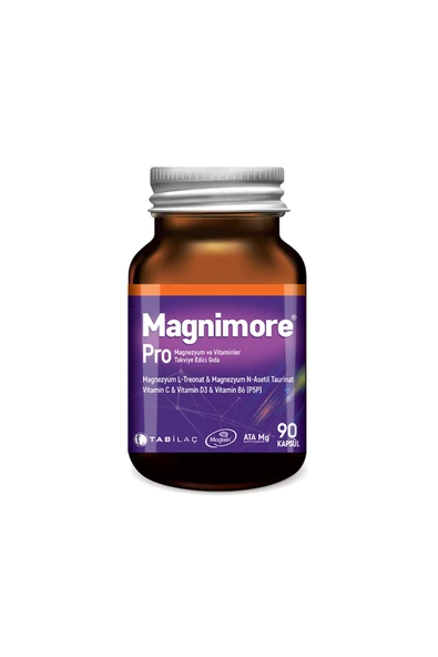MAGNIMORE Pro Magnezyum Ve Vitaminler Takviye Edici Gıda 90 Kapsül 8680133001628